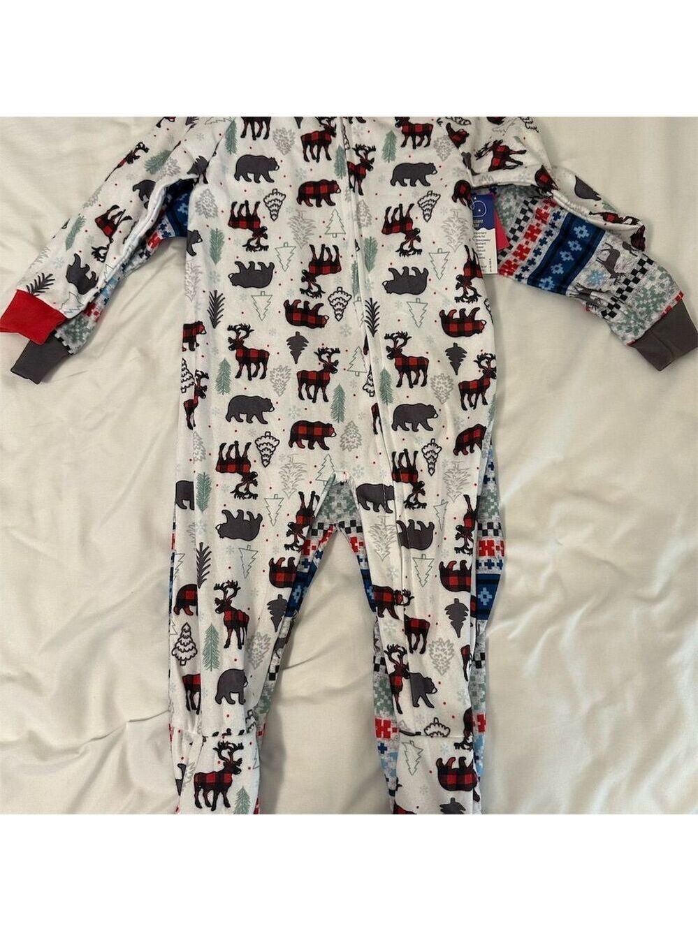 Christmas Family Matching Pajamas Set 18-24M Fair Isle Holiday PJs - Red Baby